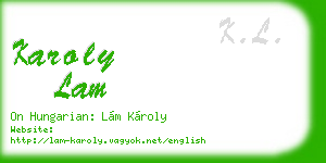 karoly lam business card