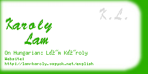 karoly lam business card